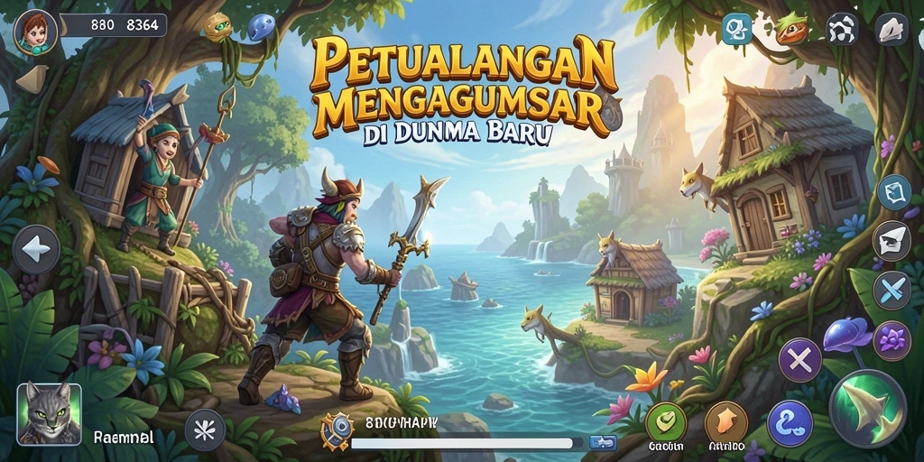 Screenshot utama 8364 menampilkan aksi seru di tengah petualangan.