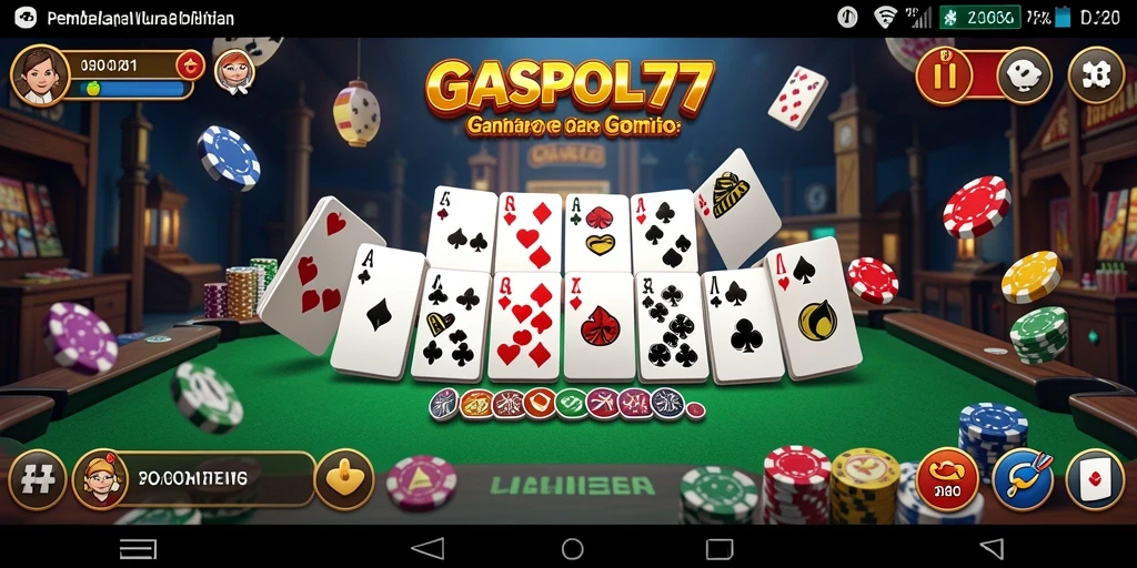 Screenshot gameplay GASPOL77 menampilkan momen seru saat bermain domino.