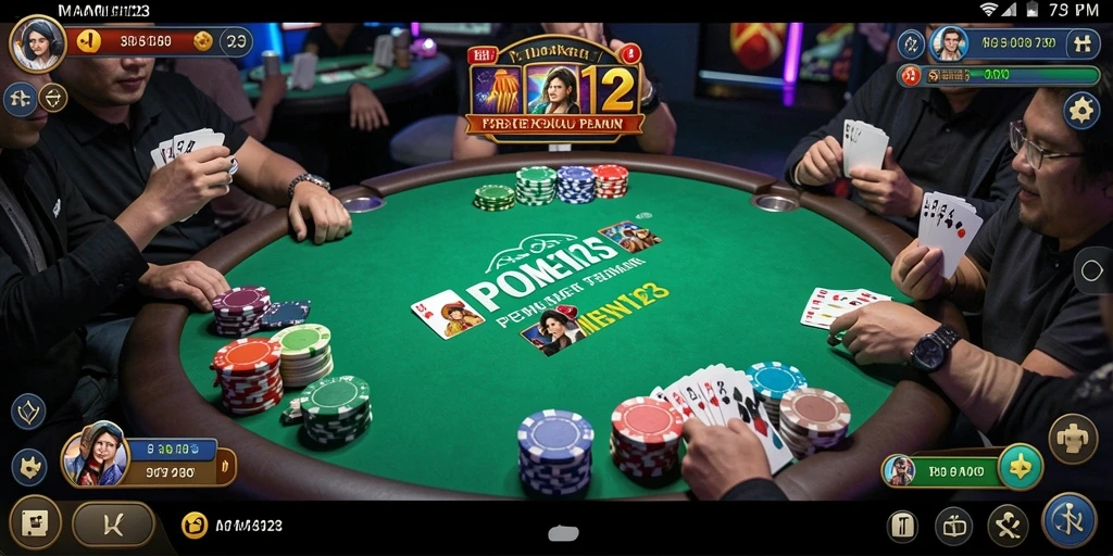 Tampilan gameplay poker yang menarik di MAMEN123.