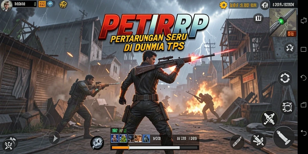 Screenshot tampilan gameplay seru dalam PETIRRP.