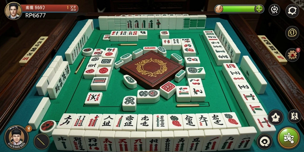 Tampilan gameplay Mahjong di RP6677 yang memukau dan menarik.