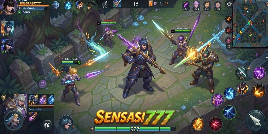 Screenshot gameplay SENSASI777 dengan aksi seru di arena